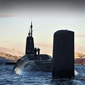 Nuclear Submarine HMS Vanguard Returns to HMNB Clyde, Scotland